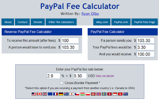 ebay fee paypal calculator